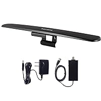 Philips Amplified HD TV Antenna, Easy Mount for Top of TV, Indoor, Long Range, Full 1080P 4K Ultra HDTV VHF UHF, Included Signal Booster Amplifier, SDV7219N/27