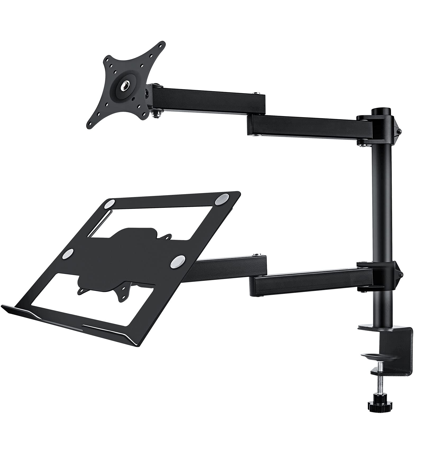Samyoung Dual Monitor Stand, Heavy-Duty Monitor Mount for 2 Monitors, Fully Adjustable Monitor Arm & Laptop Mount for Desk with Max VESA 100x100mm ...