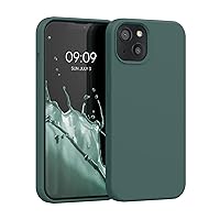 kwmobile Case Compatible with Apple iPhone 13 Case - TPU Silicone Phone Cover with Soft Finish - Blue Green