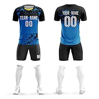 Personalized Soccer Jersey for Adult Youth,Custom Soccer Shirt and Shorts with Team Name Number Logo