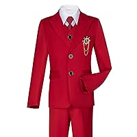 Boys Suits Slim Fit Toddler Tuxedo Suit Set for Dress Clothes Kids Wedding Ring Bearer Outfit