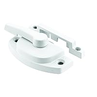 Prime-Line F 2588 Sash Lock, 2-1/16 In. Hole Centers, Fits Single and Double Hung vinyl Windows, Diecast, White, (Single Pack)