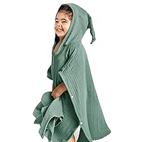 Baby Muslin Changing Pad Cover ＆ Toddler Hooded Poncho Towel