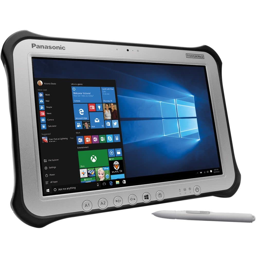 Panasonic Toughpad FZ-G1, Intel Core i5-4310U 2.0GHz, 8GB, 256GB SSD, 10.1 WUXGA Multi Touch Digitizer, WiFi, Bluetooth, Webcam, Rear Cam, Windows 10 Pro (Renewed)