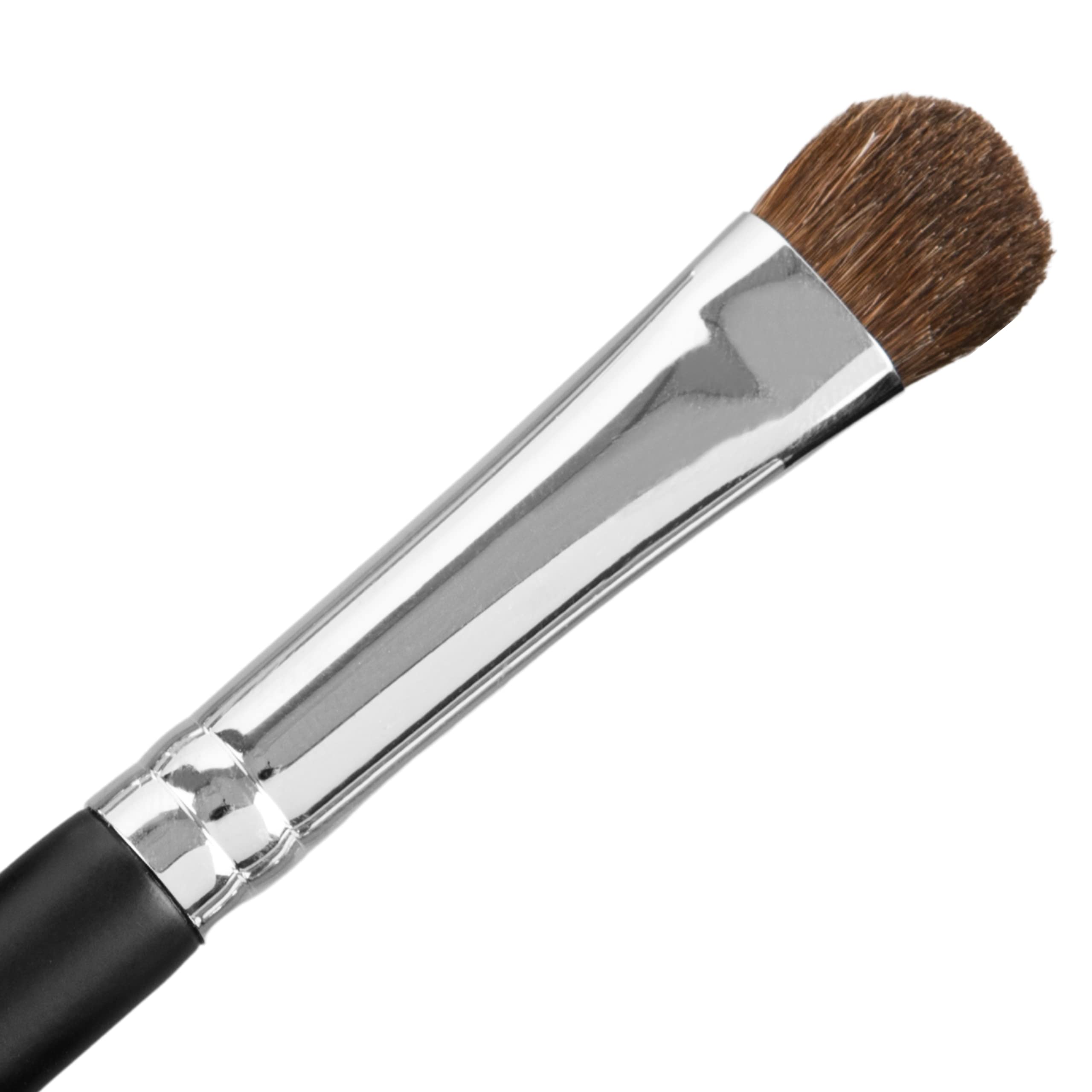 Pro Shader Eyeshadow Brush - Beauty Junkees pro All Over Short Flat Shader Eye Shadow Brush for Lid, Dense Rounded Bristles to Pack and Blend Powder Cream Eye Shadow on Eyelid and Crease