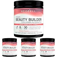 NeoCell Vegan Beauty Builder Collagen Alternative; Plant-Based Vegan Collagen-Booster Supports Collagen Production; Hibiscus Flavored; 8 g Powder/Serv; 30 Servs; 8.5 Oz,* (Pack of 4)