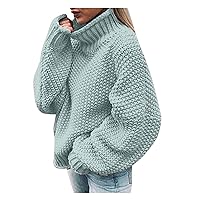 Womens Crewneck Sweatshirt Knit Stand Collar Long Sleeve Sweater Walking Womens Winter Tops
