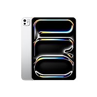 Apple iPad Pro 11-Inch (M4): Ultra Retina XDR Display, 512GB, Landscape 12MP Front Camera/12MP Back Camera, LiDAR Scanner, Wi-Fi 6E + 5G Cellular with eSIM, Face ID, All-Day Battery Life — Silver
