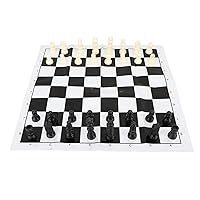 Foldable Chess Set, 2 in 1 International Chess Set Folding Portable Reversible Chinese Chess Checkers Kit for Travel Outdoor