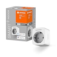 LEDVANCE Smart+ Switchable Socket for WiFi, with Power Measurement, Compatible with Google and Alexa Voice Control, Can be Controlled via Remote Control, Pack of 1, Smart+ Plug
