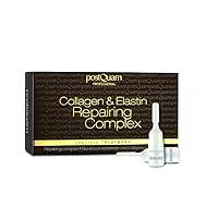 POSTQUAM Professional Bio Shock Collagen And Elastin Repair 12x3ml - Ampoules for All Skin Types- Nourishes and Moisturizes the Skin, Facial Treatment