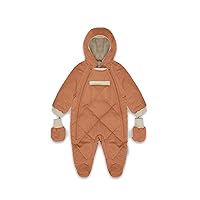 7AM Enfant Baby Jumpsuit Coat - Warm Baby Zipper Down Jumpsuits with Gloves, Water Repellent | Winter Snowsuit Coat with Hood