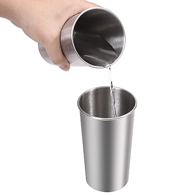 Ruisita 6 Pack 5 oz Stainless Steel Cups Metal Shatterproof Stackable Pint  Drinking Cups for Kids