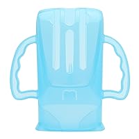 Squeeze Proof Holder for Food Pouches & Juice Boxes, Universal Multipurpose Design, Makes Baby More Fond of Self-Feeding, Prevent Messes, Food Safe (Blue)