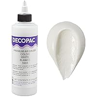 DecoPac White Food Coloring, 8 Fl Oz Airbrush Food Color, Edible Airbrush For Cake Decorating, Cookie Airbrush Coloring, Food Airbrush Kit Add-on, Airbrushes For Cake Decorating 8Fl Oz