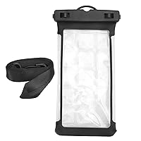 Pilipane Waterproof Phone Pouch,Waterproof Dry Pouch for Phone,Universal Waterproof Phone Case,Slim Border Waterproof Pouch with Lanyard for Drift Diving Swimming(Black)