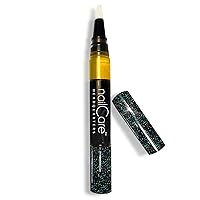 Cuticle Oil Pen for Nails - Nail Strengthener & Growth Treatment Serum for Damaged Nails, Hangnails w/Jojoba cuticle oil—Natural Fragrance - Holographic Pen from