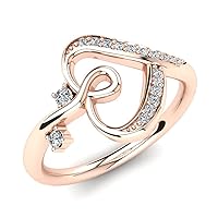 0.25Ct Round Sim Diamond 14K White Gold Plated Three Stone Heart Engagement Ring