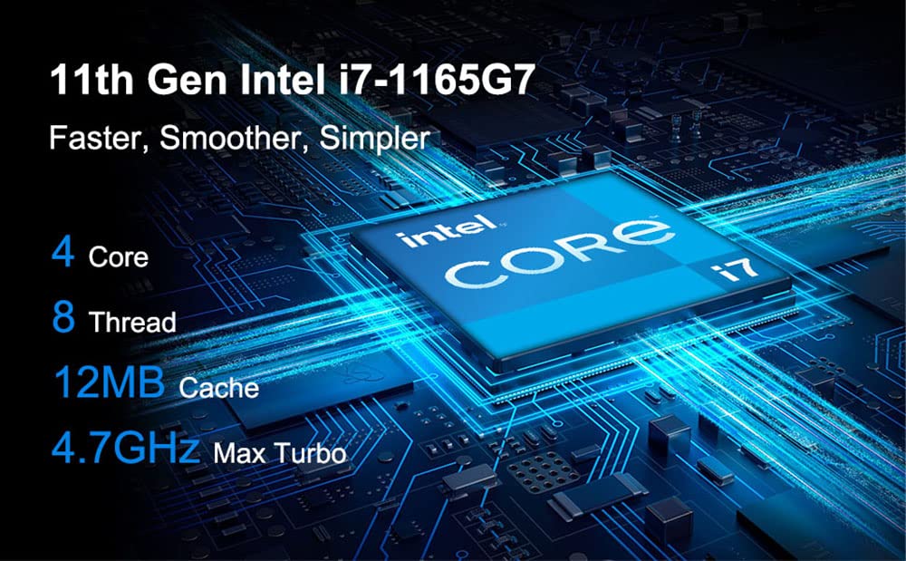 Intel NUC 11 Pro Tiger Canyon Performance Mini Desktop Computer,Intel Core i7-1165G7 Processor Upto 4.7 GHz Turbo,4 Cores,8 Threads,Intel Iris Xe Graphics (TNHI7 16GB RAM+ 512GB SSD)