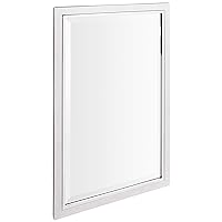 Head West Brushed Nickel Chrome Stainless Steel Framed Recesed Medicine Cabinet, Vanity Beveled Mirror, Bathroom Mirrors, Rectangle Mirrors, Wall Mount Mirrors, Living Room Mirrors - 16