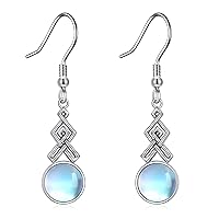 Daisy/Mermaid/Celtic Knot Earrings Sterling Silver Moonstone Earrings Sunflower Earrings Jewelry Gifts for Women Girls
