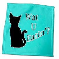 3dRose Because a cat Always Wants to Know What You are Eating - Towels (twl-298006-3)