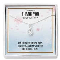 Thank You Gift For Nurse, Ribbon Necklace, Very Special Person, Registered Nurse Meaningful Thoughtful Jewelry Gift, ICU Nurse Practitioner