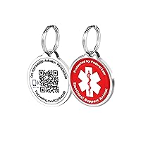 Smart NFC - QR Code Emotional Support Animal ESA Pet ID Tag - Dog Tags and Cat Tags: Instant Online Profile Access and Scan Location Email Alerts