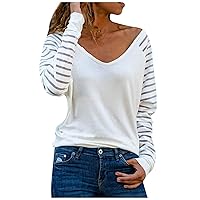 Tops for Women Plus Size Casual Shirt Loose Fit Long Sleeve Sexy V Neck Shirt Tops Autumn Tunic Shirts