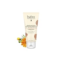 Babo Botanicals Moisturizing Oat & Calendula Conditioner - Silicone-Free - For Dry or Sensitive Skin - For all ages - Vegan - Lightly Scented