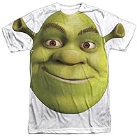 Popfunk Classic Shrek Head Unisex Adult Front Only Sublimated T Shirt for Men and Women