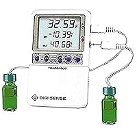 Digi-Sense Traceable High-Accuracy Fridge/Freezer Thermometer with Calibration; 2 Bottle Probes