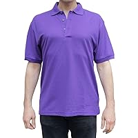 Purple Solid Polo Shirt