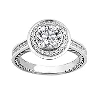 Ladies' 2.39 ct. TW Round Diamond Antique Like Engagement Ring