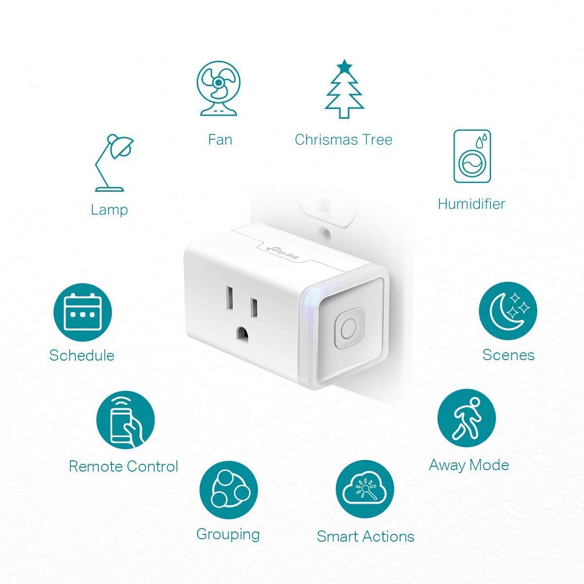 Kasa Smart Plug HS103P3, Smart Home Wi-Fi Outlet Works with Alexa, Echo, Google Home & IFTTT, No Hub Required, Remote Control,15 Amp,UL Certified, 3-Pack , White