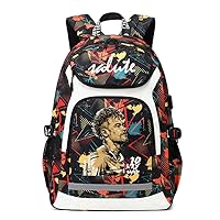 Soccer N-eymar Multifunction Backpack Travel Laptop Daypack Night Reflective Strip Fans Bag For Men Women (Red - 3)