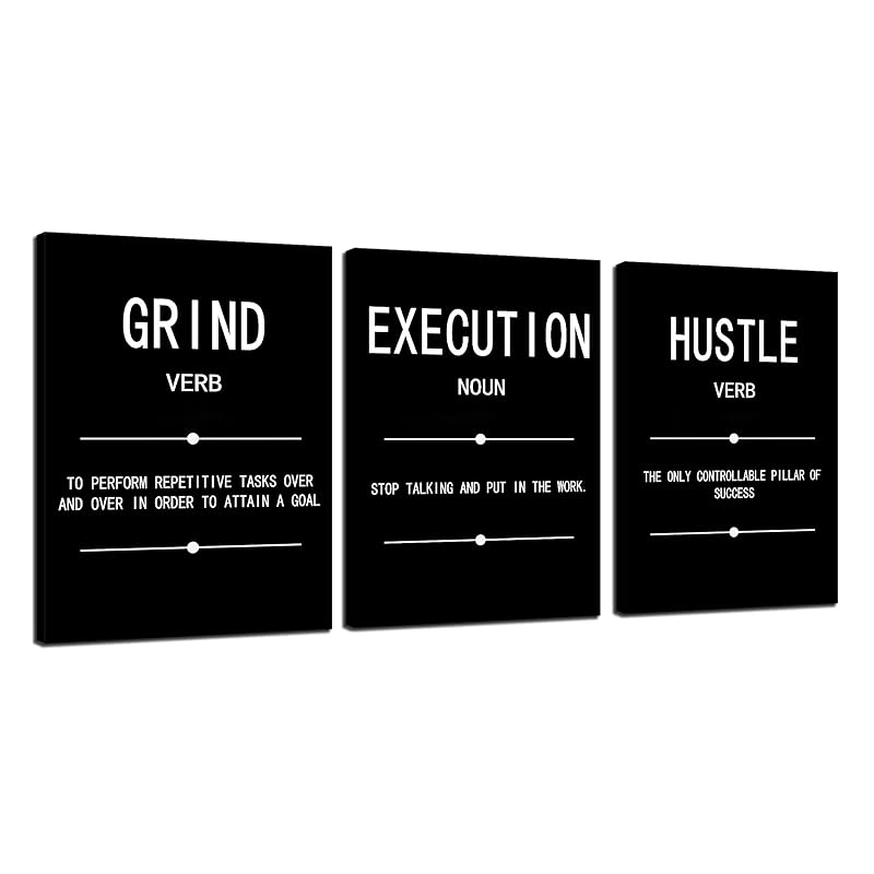 Mua Grind Verb Hustle Verb Execution Noun Motivational Painting ...
