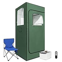 Full Size Portable Personal Steam Sauna Tent Steam Sauna Spa, New Oxford Fabric Indoor Sauna Kits with 2.6L 1000 Watt Steam Generator Better Heat Insulation, Timer & Chair Included