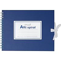 S310-02 F0 Art Spiral Sketchbook, Thick Drawing Paper, Blue, 24 Sheets