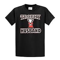 Trophy Husband Best Hubby Funny Short Sleeve T-shirt-Black-5Xl