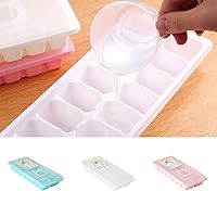Ice Cubes Tray, Ice Tray with Lid, 16 Lattice Ice Cubes Mould, Ice Tray with Lid, Non-Stick and Easily Peel, Freezer Mould Maker, Summer Products, Cools all Summer