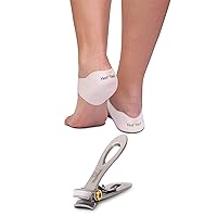 Silicone Heal Cups Size M + Nail Clippers | Natural Dry Heel Solution | Comfortable and Durable Heel Cup for Cracked Heel Treatment