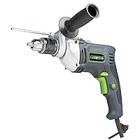Genesis GHD1275 7.5-Amp 1/2-In. Variable-Speed Reversible Hammer Drill with Depth Gauge, Auxiliary Handle, Chuck Key and 2 Year Warranty
