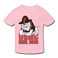 Cute Baby Kid's USMC Devil Dogs Cotton Tees Pink 5-6 Toddler