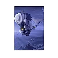 Steampunk Airship-editCHENZZ Poster Decoration Painting Wall Living Room Poster Bedroom Painting, Canvas Art Poster and Wall Art Picture Print Modern Home Bedroom decoration20×30inch(50×75cm)