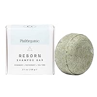 Philorganic Hair Growth Shampoo Bar, natural and organic ingredients Rosemary, Peppermint and Tea Tree, Made in US, pH balanced, Parabens FREE