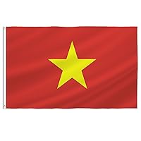 PTEROSAUR Vietnam Flag, 3x5 Ft Vietnamese National Flag, Brass Grommets Indoor Outdoor Decoration Banner