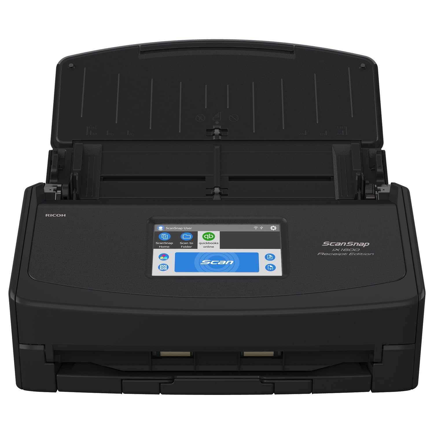 ScanSnap iX1600 Receipt Edition Color Duplex Invoice Document Scanner for Mac and PC Works with QuickBooks Online, Black