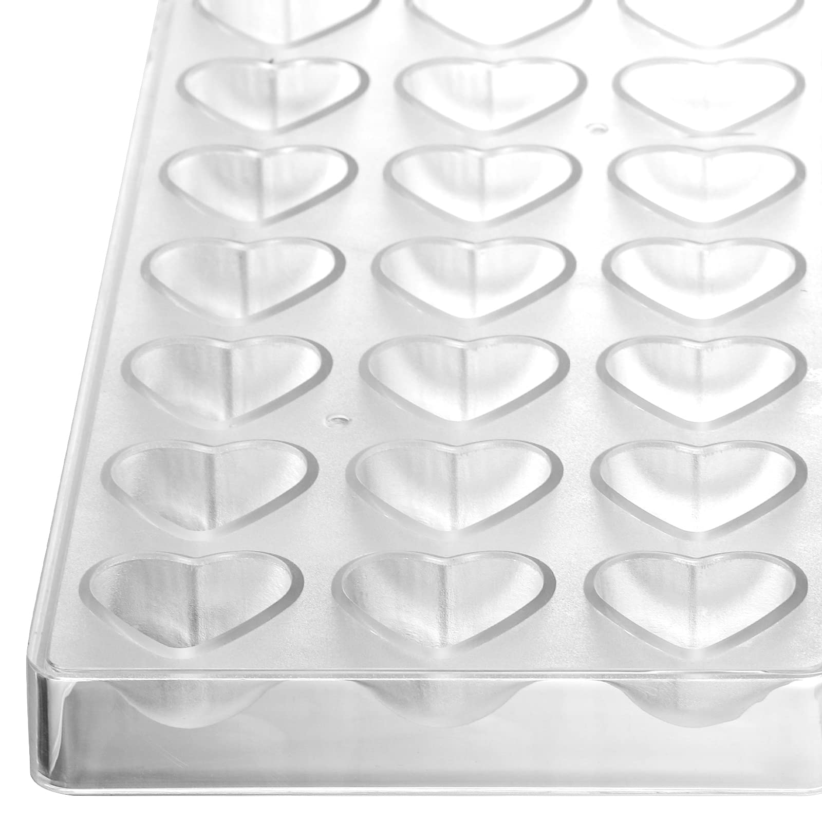 ZEAYEA 4 Pack Polycarbonate Chocolate Mold, Candy Making Mold, DIY Mold Cookie Tray for Mousse, Jelly, Candy, Chocolate, Cup, Heart, Rose, Crown Shape
