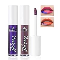 Peel Off Lip Stain Tint,Tattoo Color Lip Gloss,Waterproof Liquid Lipstick Long Lasting Non-Stick Lip Tint Lip Makeup for Women Girls 2 Colors (Set A)